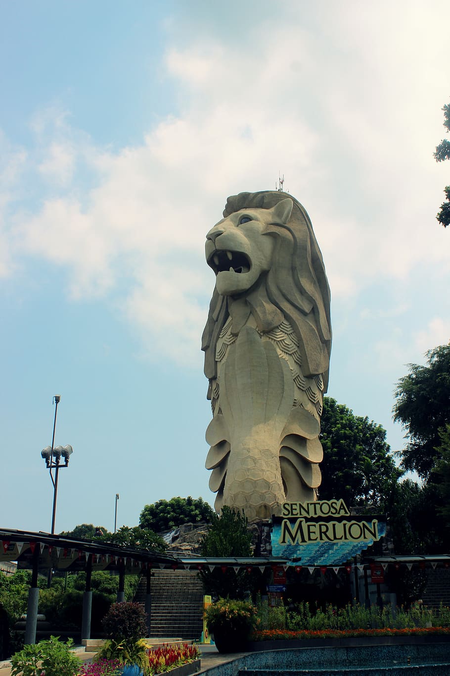 Merlion Singapur Sentosa Estatua Del Le N Representaci N Arte Y