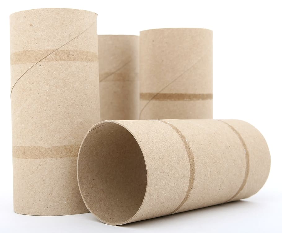 four, brown, tissue roll reels, tissue, roll, reels, basic, bathroom, bog, bottom