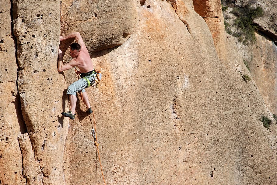 Climbing, Rope, Rocks, Spain, Montesa, climbing, rope, espania, rock Climbing, extreme Sports, men