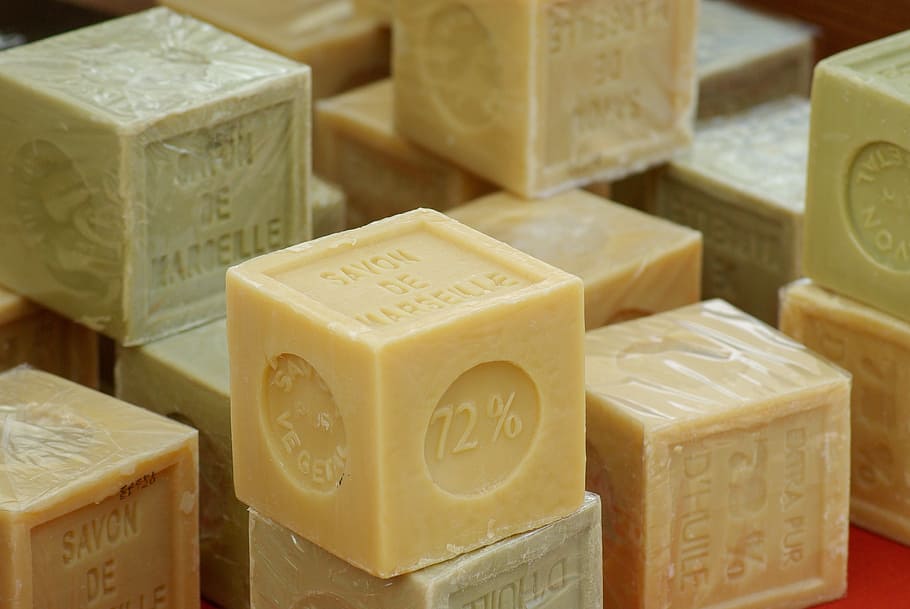 brown soaps, soap, marseille soap, toilet, wash, still life, indoors, container, close-up, retail