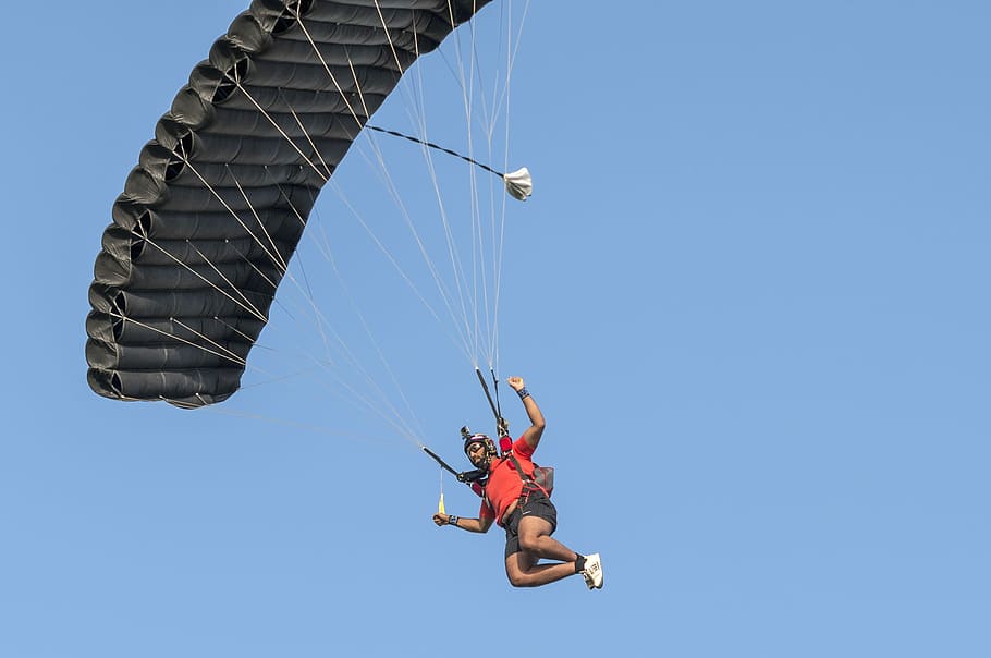 Sky Diving, deporte, paracaídas, Qatar, extremo, vuelo, deportes extremos, acción, cielo, saltos
