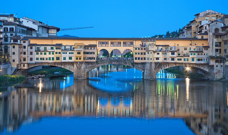 waters, travel, architecture, big city, river, florence, tourism, holidays, ponte vecchio, tuscany