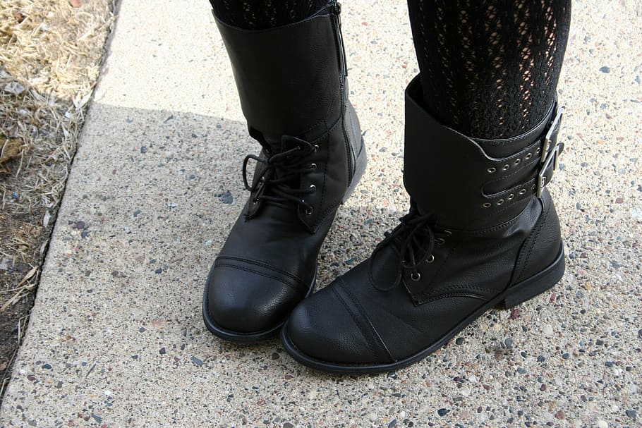 women's black boots, Women's, black, boots, footwear, public domain, shoes, trendy, shoe, boot