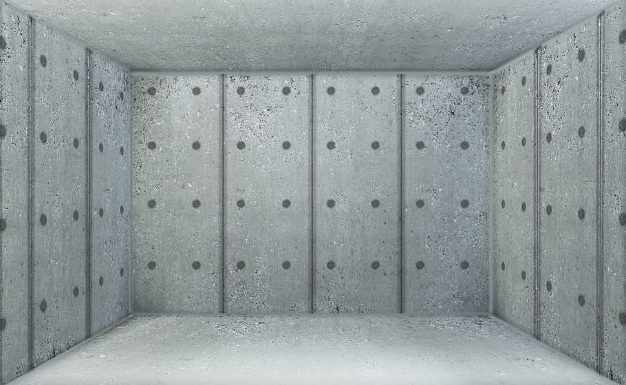 회색 벽지, 콘크리트, 공간, 빈, 공정한 콘크리트, 인테리어, 바닥, 회색, 벽, 껍질