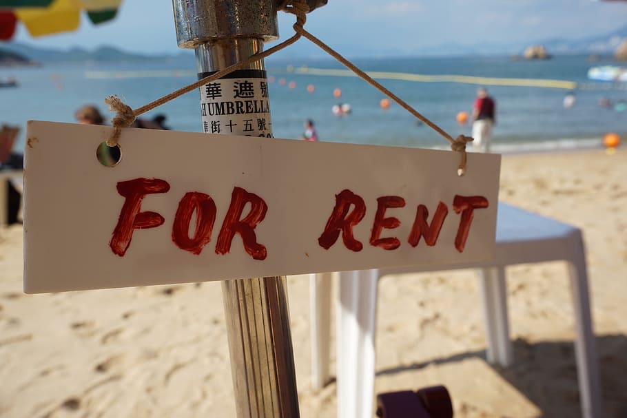 holiday, priced, hong kong, for rent, beach, price, sunny day, seaside, focus on foreground, communication