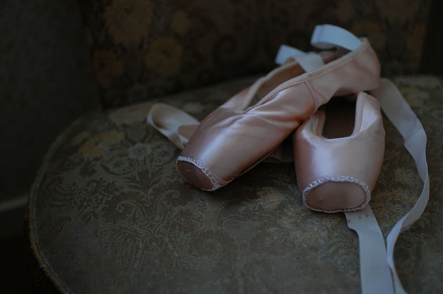 par, rosa, ponta, sapatos, sapatilhas, balé, dança, bailarina, cetim, chinelo