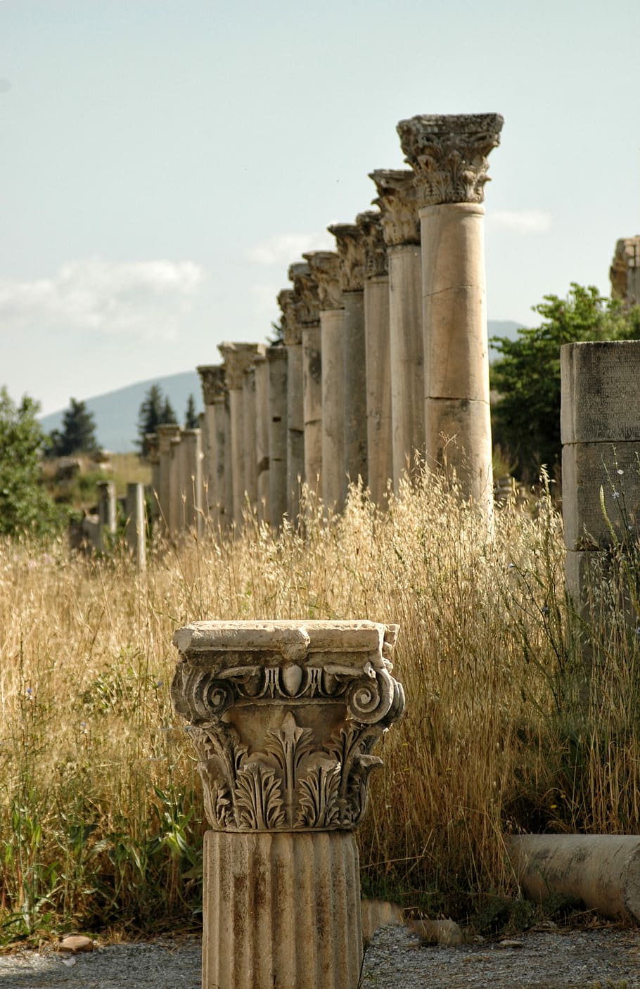 Ruinas, Éfeso, griego, ciudad, restos, ciudad griega, asia menor, templo, pierre, columnas