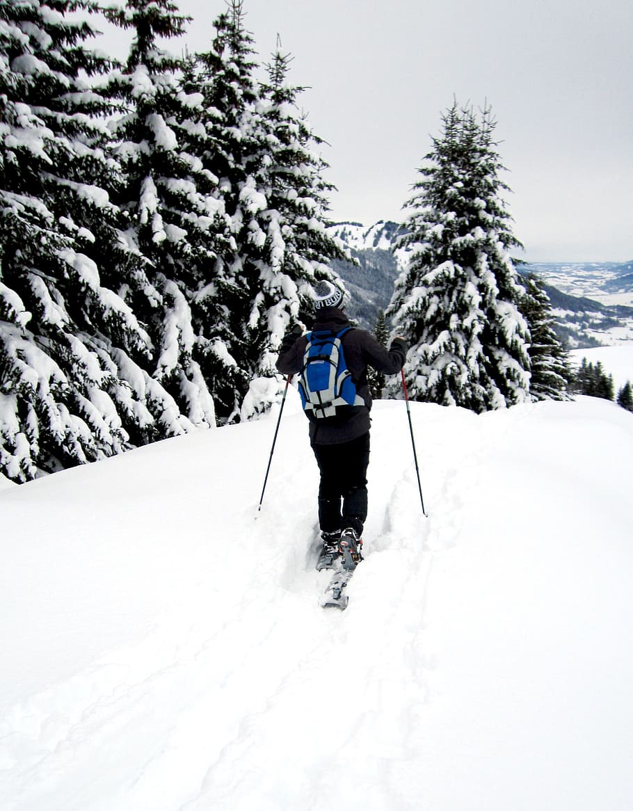 snowshoe, snowshoeing, snow, mountains, winter hiking, hiking, cold, winter, alpinism, bergsport