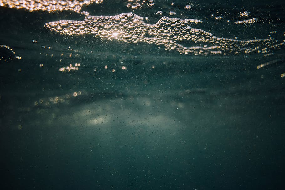 corpo de água, mar, oceano, água, natureza, subaquática, fundos, azul, onda, ninguém