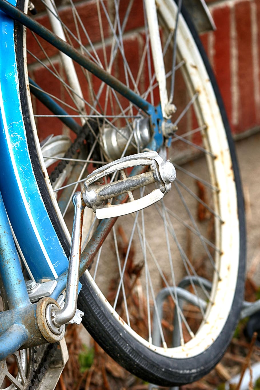 wheel, cycle, bike, spoke, axle, steel, glazed, old, bicycle, transportation