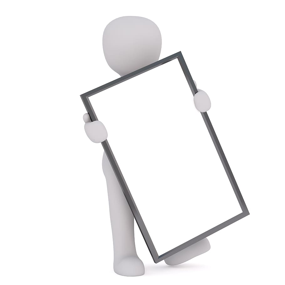 man, holding, rectangular, framed, mirror sheet illustration, mirror, sheet, illustration, males, 3d model