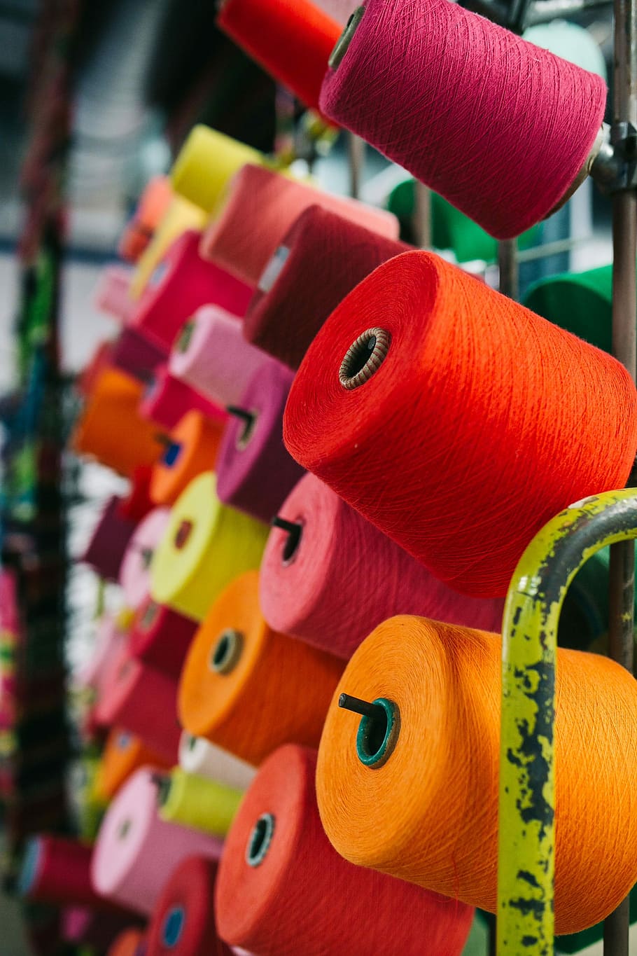 berwarna-warni, jahit benang, Besar, Kumparan, Thread, Jahit, hobi, warna, kerajinan, tekstil