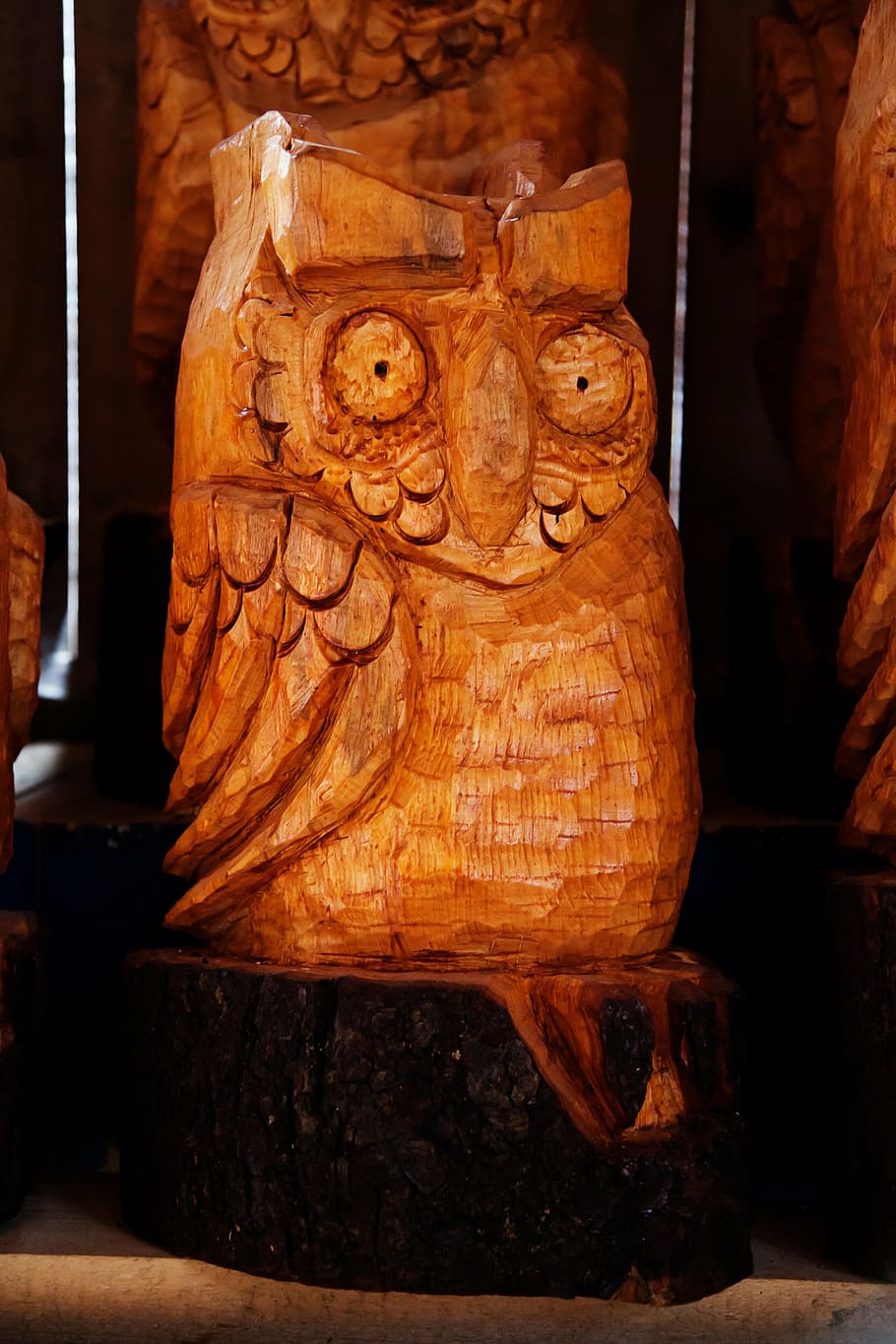 animal, art, bird, brown, carved, carving, decoration, eyes, figurine, object