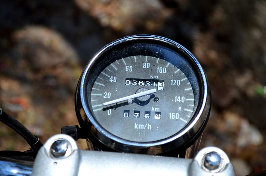 motorcycle, speedometer, speed, vehicle, transportation, bike, drive, rider, km, close-up