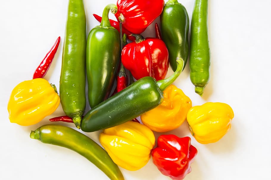 Cooking, Paprika, Pepper, vegetable, food, pepper - Vegetable, red, yellow, multi Colored, green Color