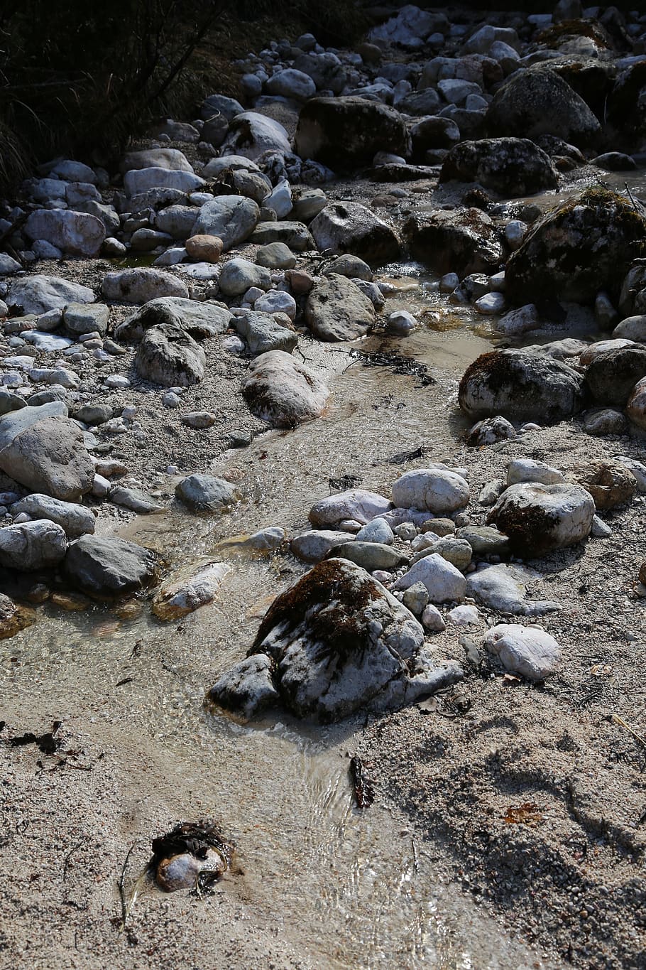 stones, riverbed, wilderness, nature, landscape, river, water, bank, stone, waters