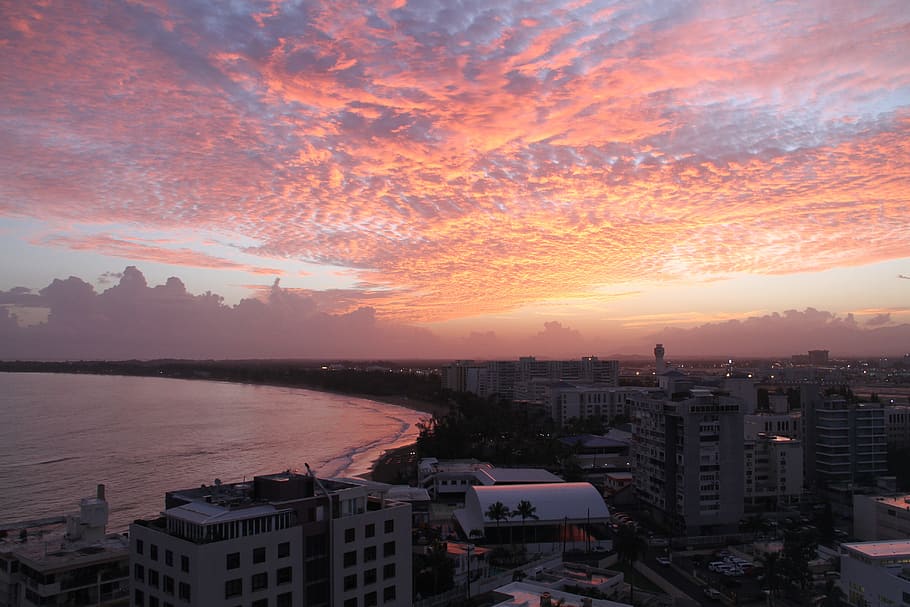 San Juan, Puerto Rico, Sunrise, san juan, puerto rico, sky, cityscape, sunset, urban Skyline, dusk, urban Scene