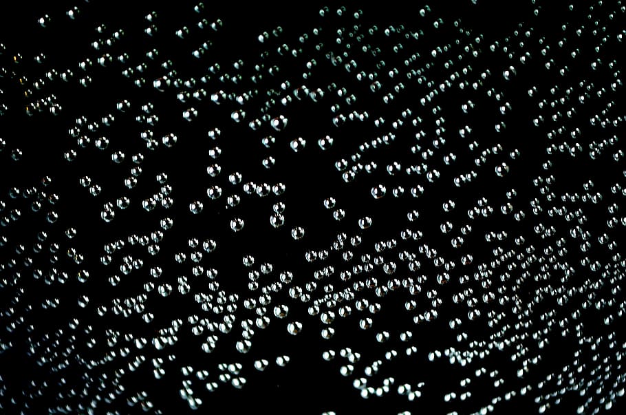 black, white, wallpaper, Bubbles, Darkness, floating, tiny, many, moving, movement