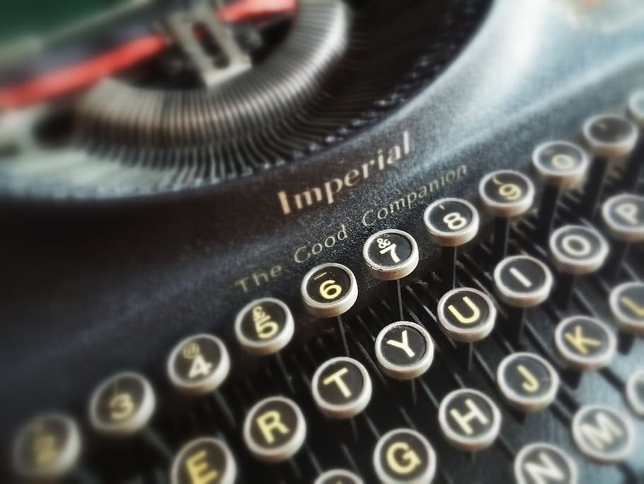 tipo, máquina de escribir, fuente, escritura, autor, libro, leer, escribir, antigüedad, 1930