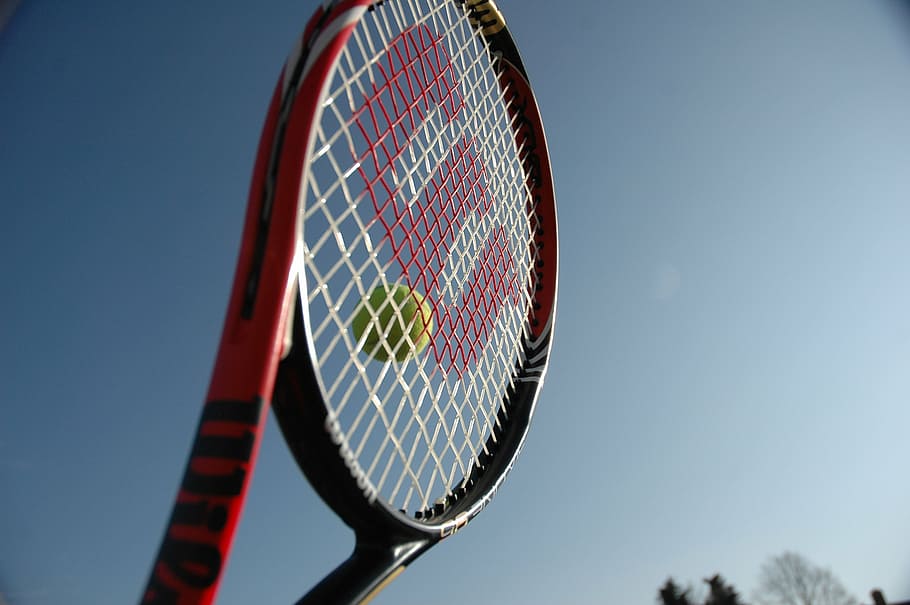 ball, bounce, rocket, wilson, tennis racket, jonathan markson tennis, sport, low angle view, sky, tennis