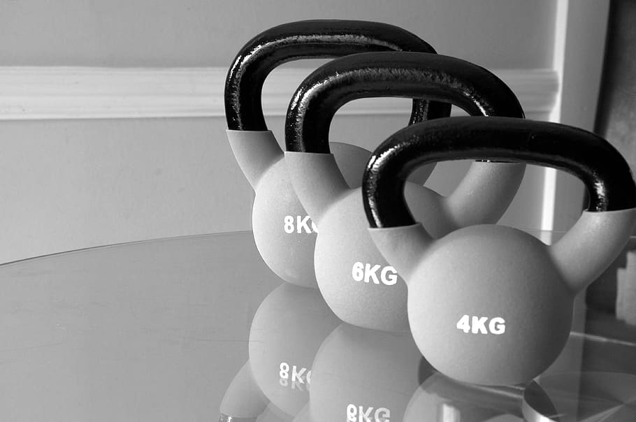 kettlebells, sport, workout, exercise, gym, fitness, fit, leisure, train, active