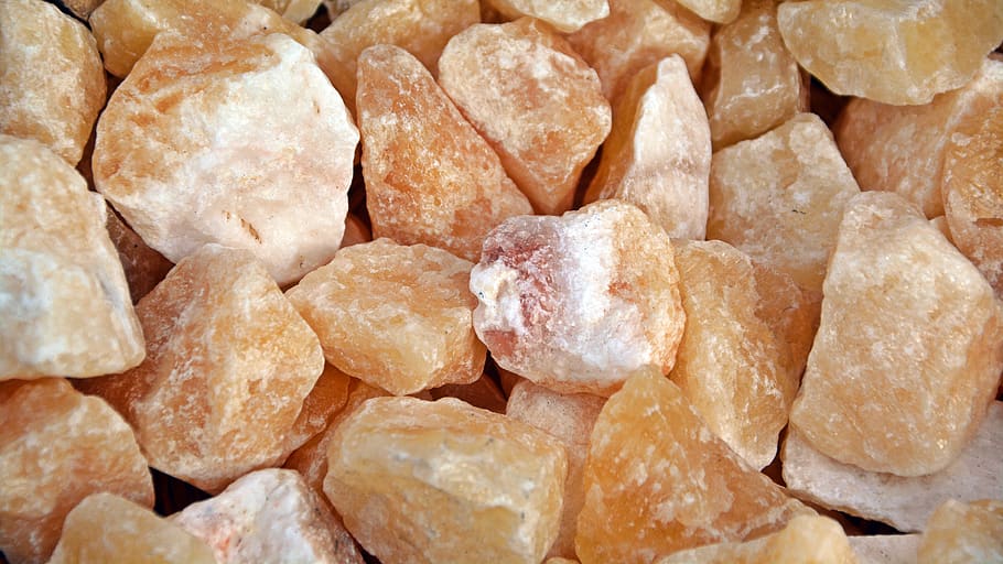 honey calcite, healing stone, gem, crystal, mineral, nature, decoration, decorative, food and drink, food