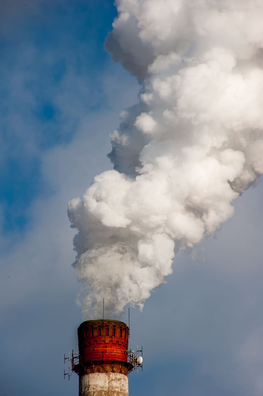 연기, 오염, 쌍, 아무도, 스모그, 대기 오염, 하늘, 옥외, 산업, 환경