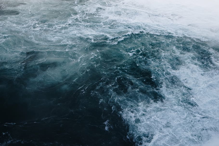 corpo de água, mar, oceano, água, ondas, natureza, onda, azul, espirrando, agua