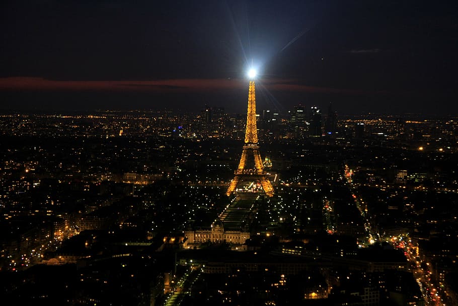 eiffel tower, paris france, night, paris, city, france, architecture, building exterior, built structure, illuminated