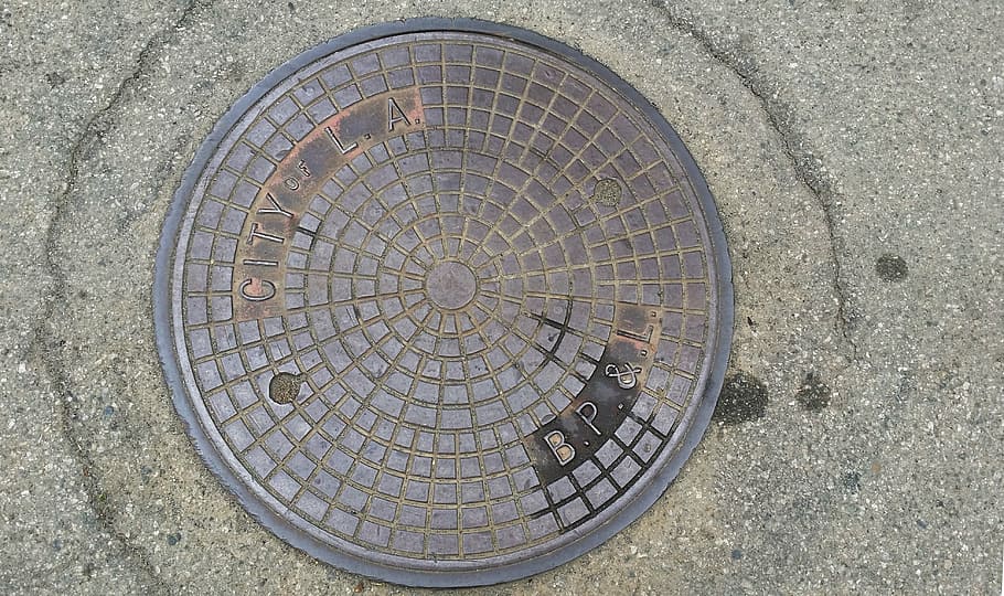 texture, manhole cover, grungy, metal, circle, construction, pavement, road, lid, metallic