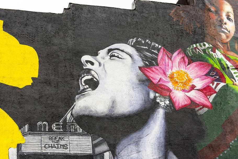 art, building, baltimore, city, urban, paint, woman, female, lady, flower