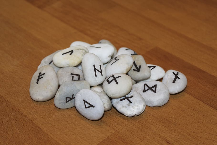pile, white, stones, rune stones, spiritual, new age, fortune telling, forward, fate, symbols