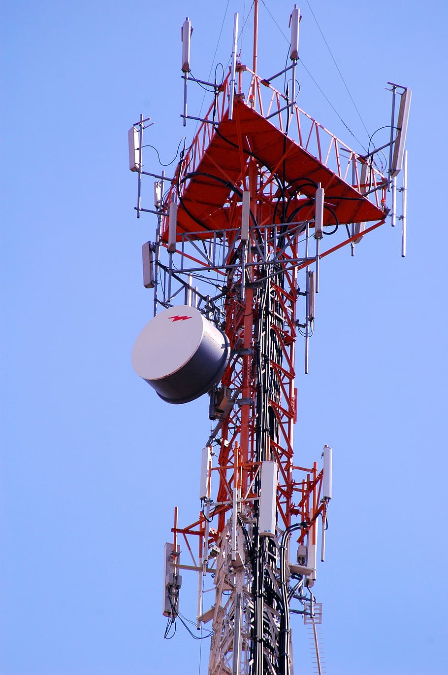 Antena, wi-fi, torre, informações, céu, comunicação, telefone, telefonia, celular, tecnologia