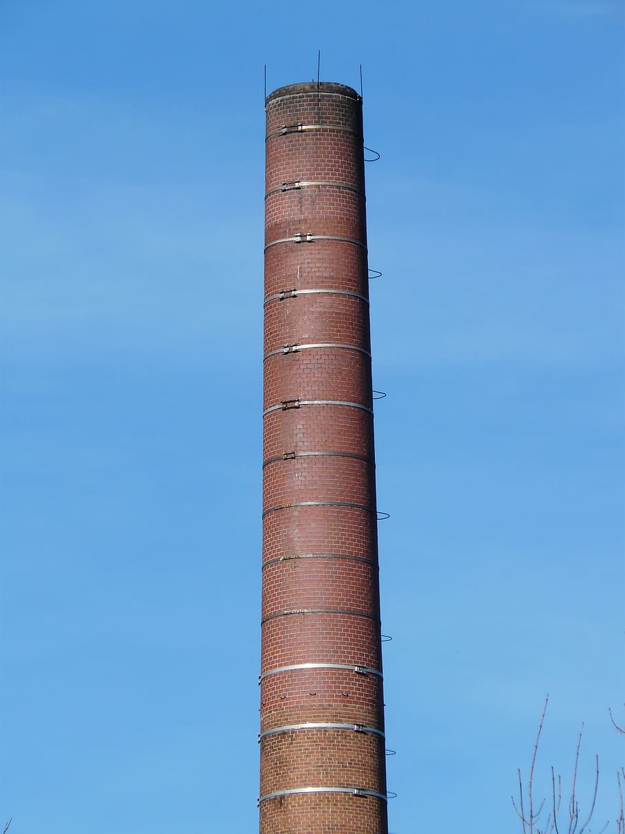 fireplace, chimney, industry, environment, exhaust, air, smoke, brick, sky, clear sky