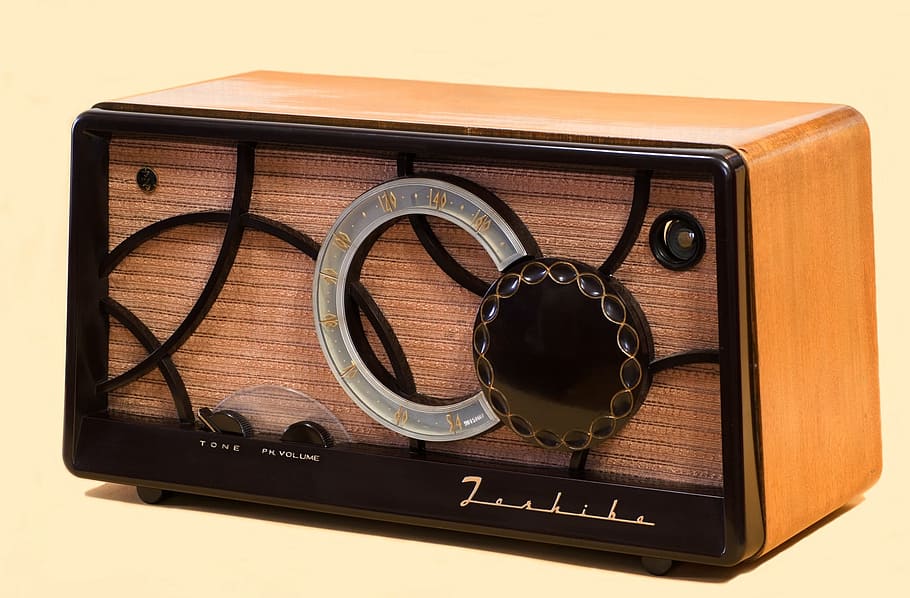 vintage brown radio, Radio, Radio, Vacuum Tubes, Toshiba, tube radio, radio, music, old, speakers, technology