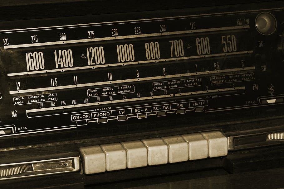 radio, old, nostalgia, retro, music, radio device, old radio, frequency, close, audio Equipment