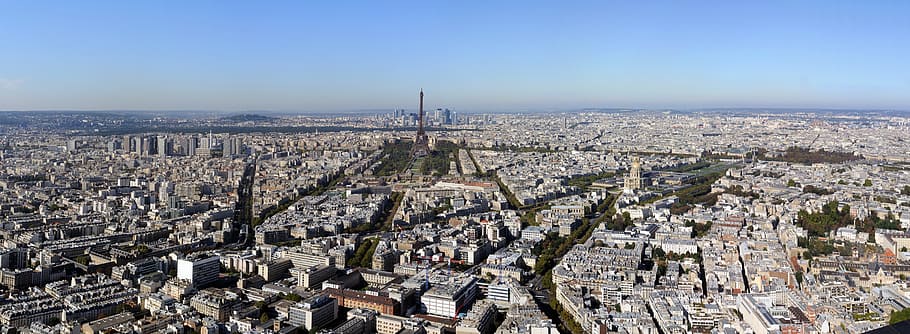 bird, eye photo, city, paris, landscape, urban, eiffel tower, aerial view, france, architecture
