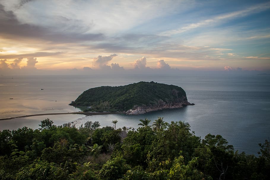 Thailand, Koh Phangan, Ma, Island, koh ma, view, sunset, sea, nature, cloud - sky