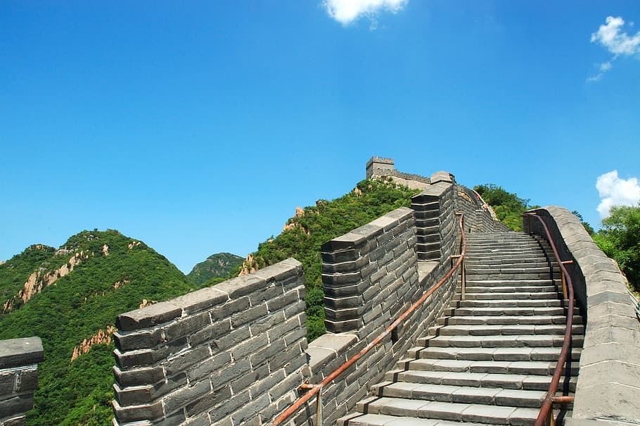 China, Travel, Great Wall, Beijing, wall of china, sky, famous Place, outdoors, stone Material, ancient
