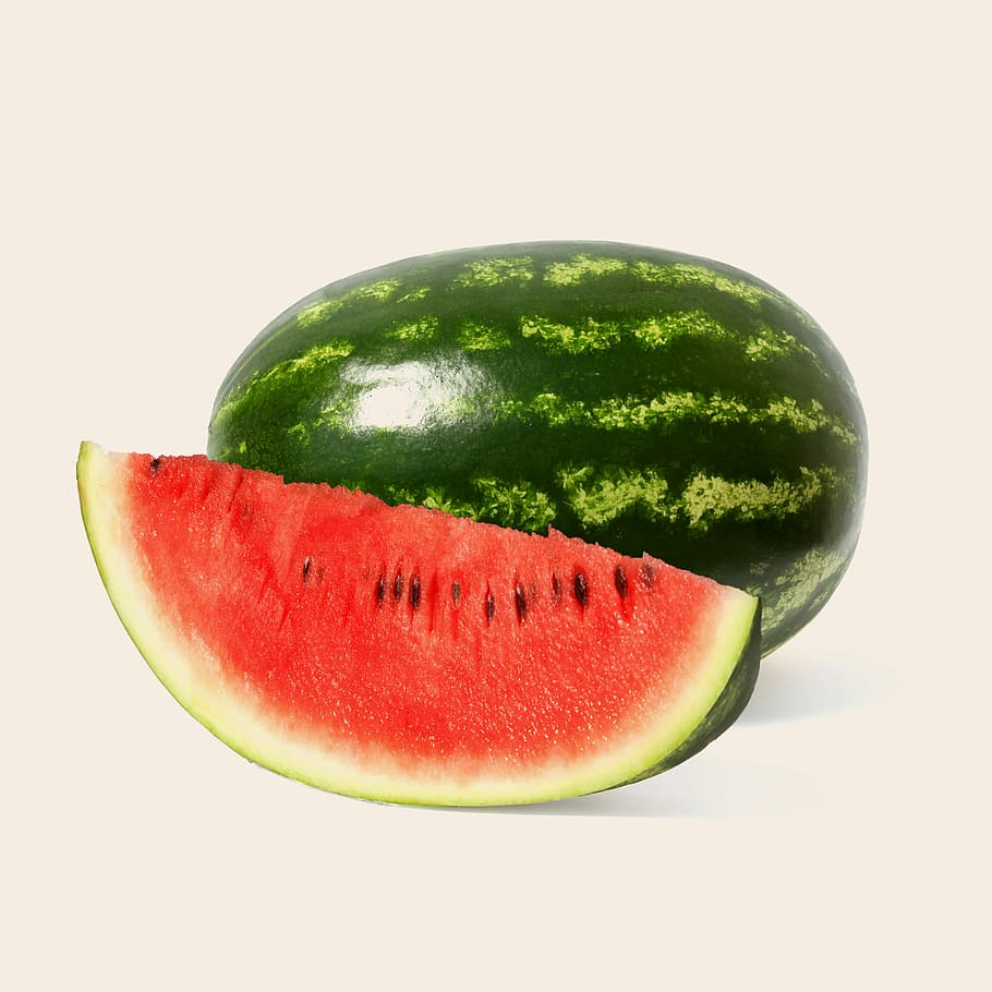 sliced, watermelon, white, surface, fruit, health, food, ripe, freshness, slice