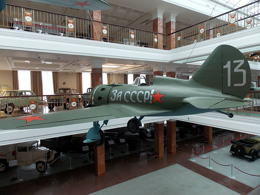 museum, plane, fighter, islands aviation, cccp, airport, mode of transportation, transportation, air vehicle, architecture