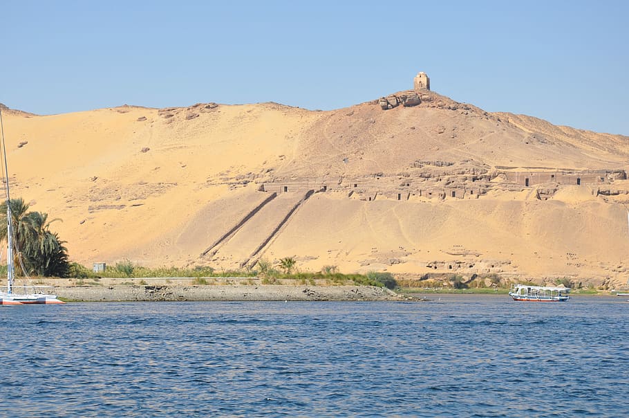 Desert, Nile, Egypt, Aswan, River, landscape, sand, dune, sea, travel Locations