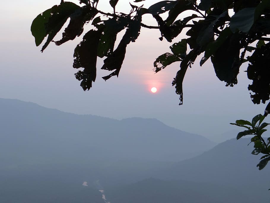 sunset, western ghats, sahyadri, bee rocks, uttar kannada, india, sky, mountain, beauty in nature, tranquility