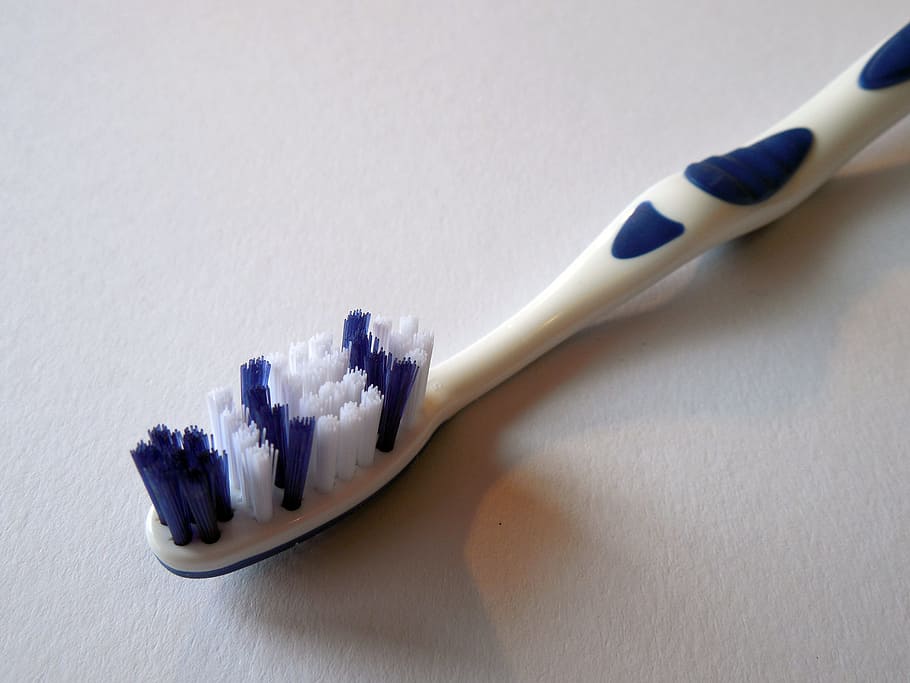 blue, white, toothbrush, dental care, hygiene, dentistry, body care, tooth, dental hygiene, brush head