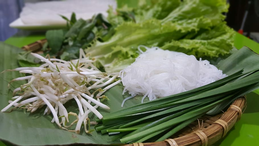 Food, Street, Street Food, Viet Nam, food, viet nam food, spring roll, green color, food and drink, healthy eating, vegetable