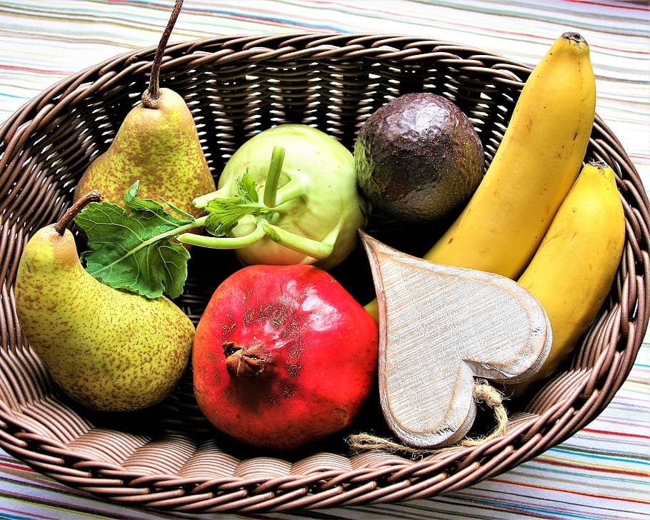 keranjang belanja, sayuran, buah-buahan, vitamin, makanan sehat, segar, closeup, oh, ya, warna-warni