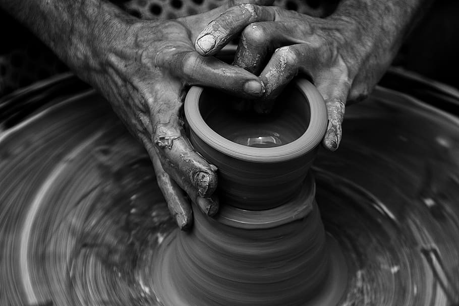nails, hands, wrist, clay, pot, moulding, art, product, human hand, hand