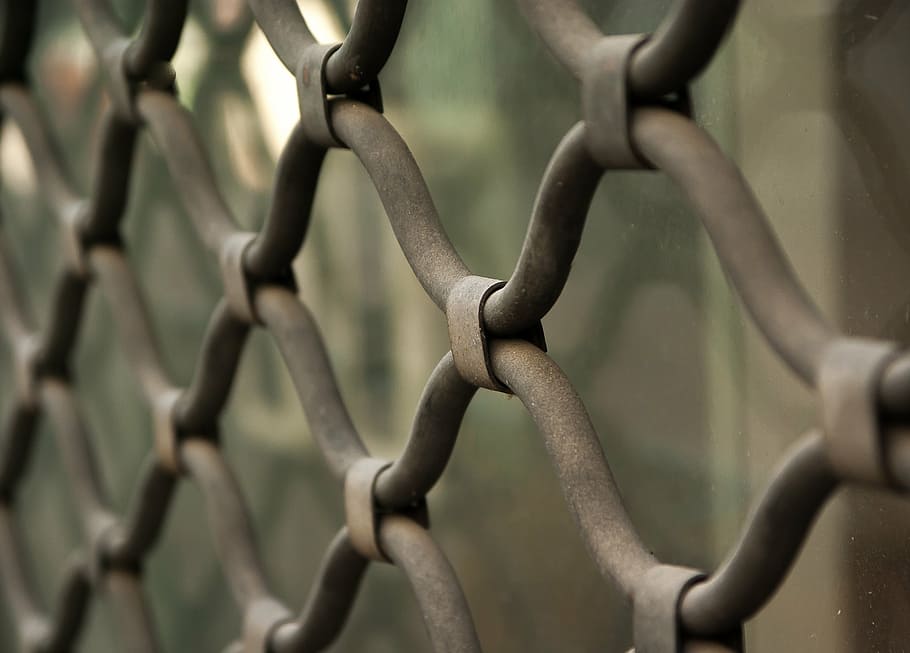 close, photography, gray, cyclone fence, grid, closure, fence, showcase, protection, metal