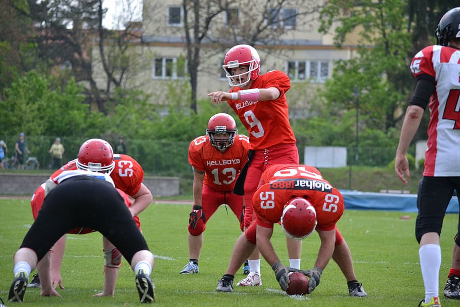 players, play-off, notification of disposition, sport, american football - sport, group of people, helmet, competition, american football - ball, playing