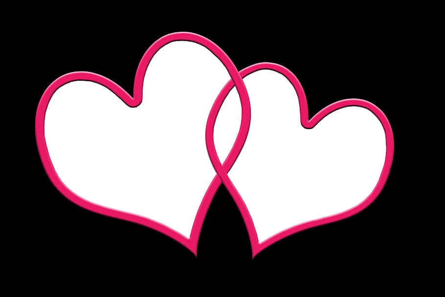 pink, putih, ilustrasi jantung, emosi, cinta, perasaan, keterhubungan, hati, simbol, hari valentine